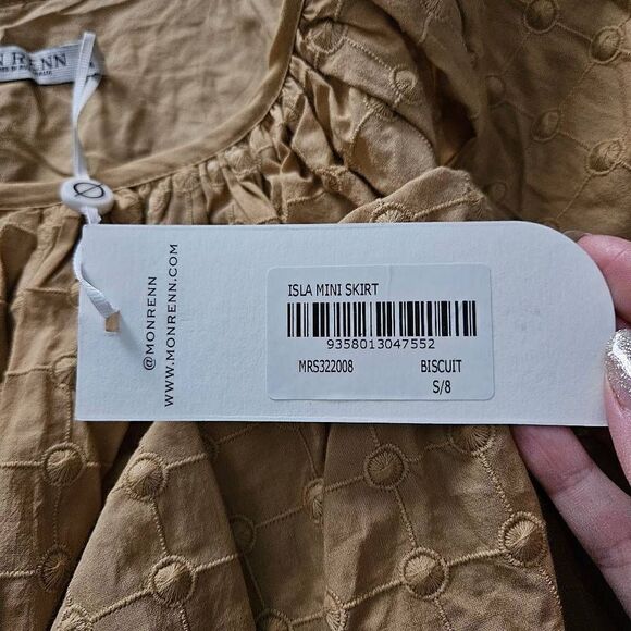 Mon Renn Isla Top and Mini Skirt Set in Biscuit Size Small - Picture 6 of 14